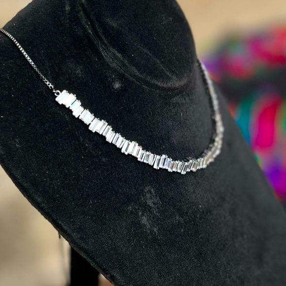 Adjustable Glam CZ Necklace, Whimsy Goth Choker Girly Valentines Gift, EUC - Picture 10 of 10